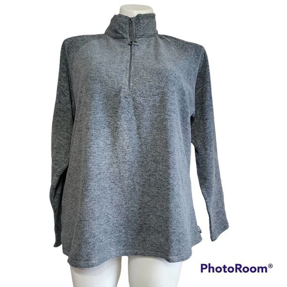 Eddie Bauer gray fleece pullover - Picture 1 of 3